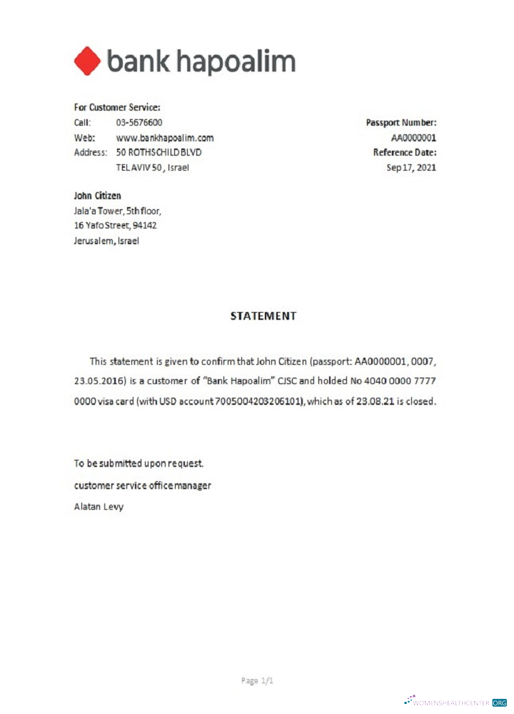 Download Israel Hapoalim closure reference Photoshop template